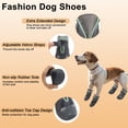 thumbnail image 4 of Unique Bargains 4pcs Dog Shoes Breathable Mesh Dog Shoes Dog Boots Paw Protectors Gray Size 6 Width 2.55", 4 of 7