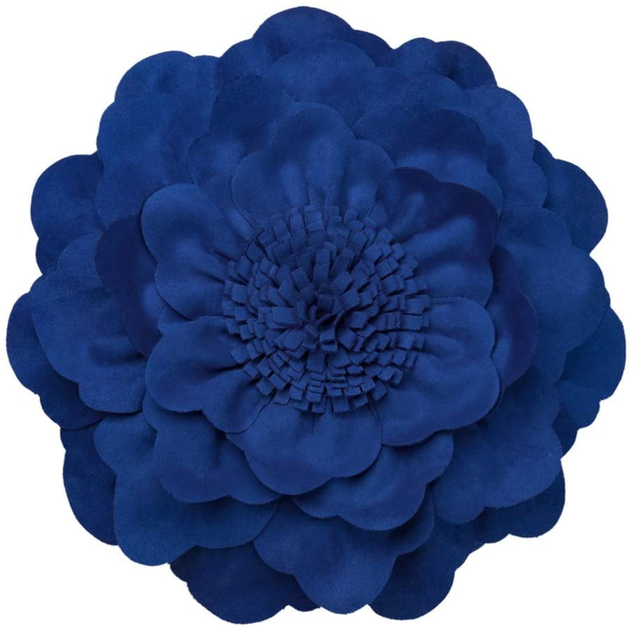 JWH 3D Round Flower Pillow Cover with Insert Decorative Throw Pillows