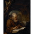 thumbnail image 3 of Gerrit Dou 15x18 Black Modern Framed Museum Art Print Titled - A Hermit Praying (1670), 3 of 5