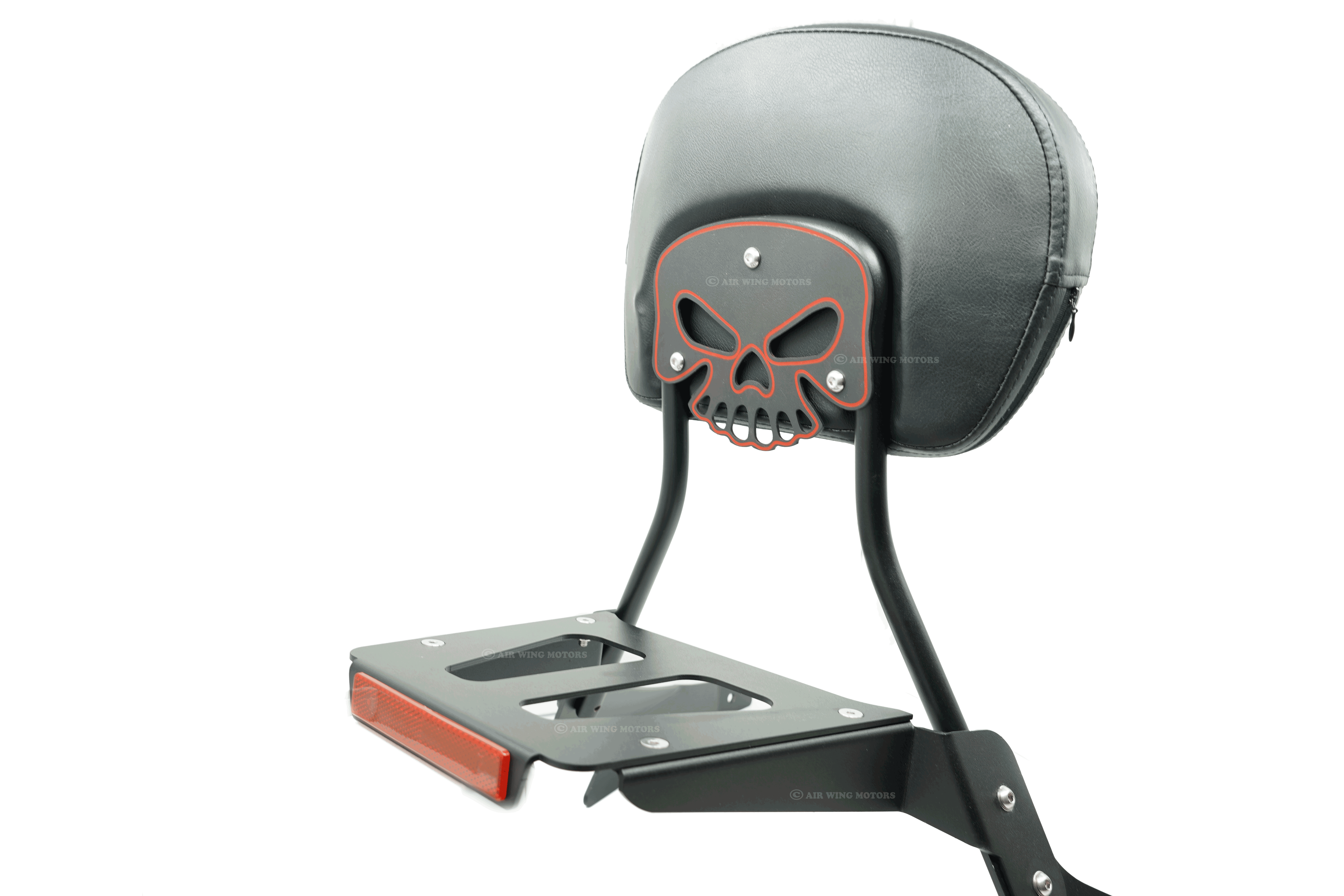 Sissy Bar Upright for Suzuki Boulevard M109 M109R Matte Black with Backrest and Luggage Rack and Reflector
