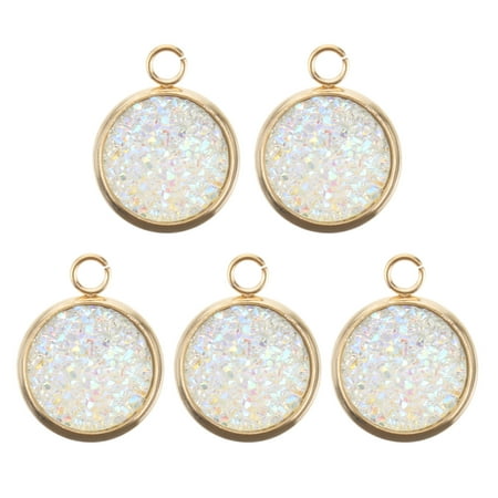 

jewelry dangler 5pcs DIY Jewelry Accessories Double Side Pendant Bracelet Connector Jewelry Pendant Decor (White)