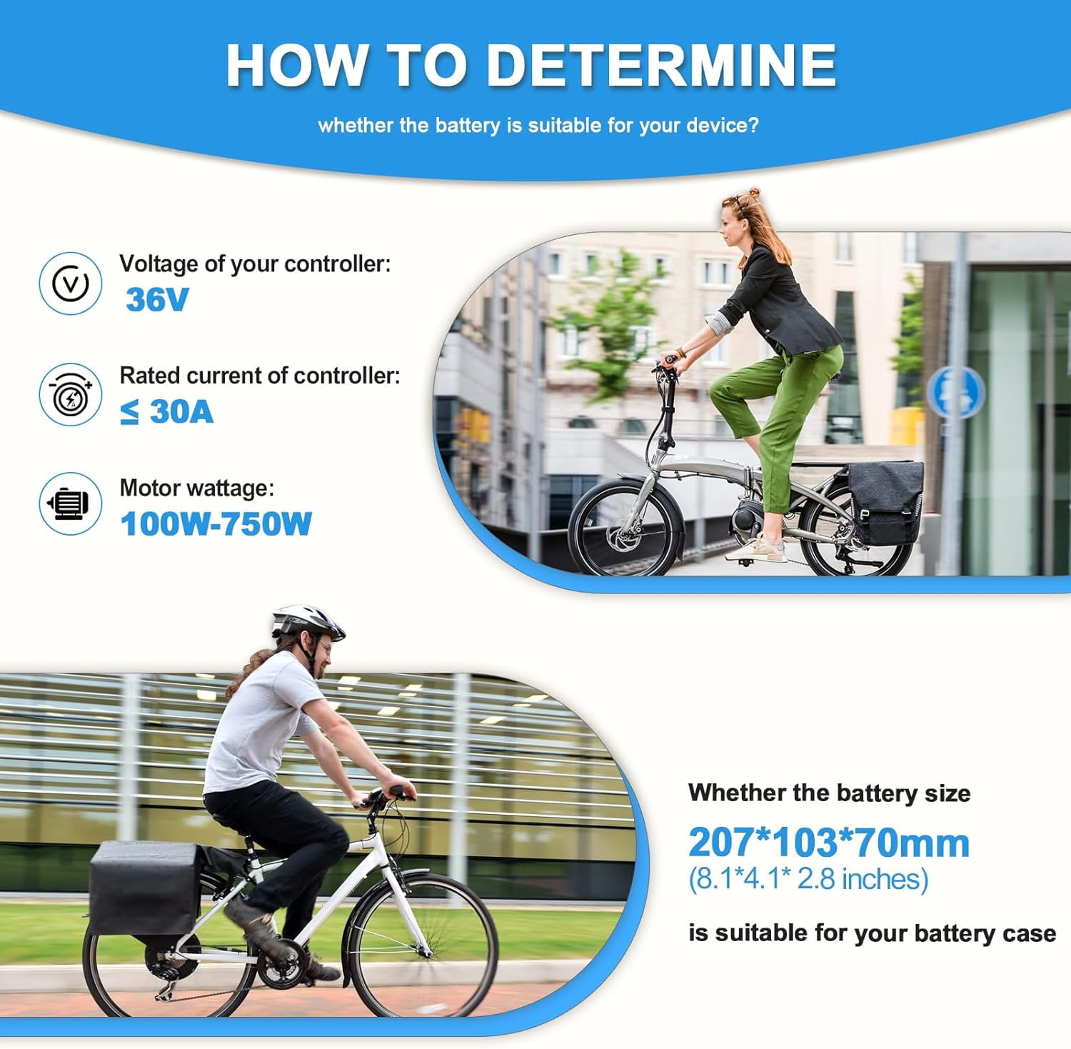 Ebike Battery 36V 16AH Lithium Battery Pack with 30A BMS for Electric Scooter Bicycles Motorcycle