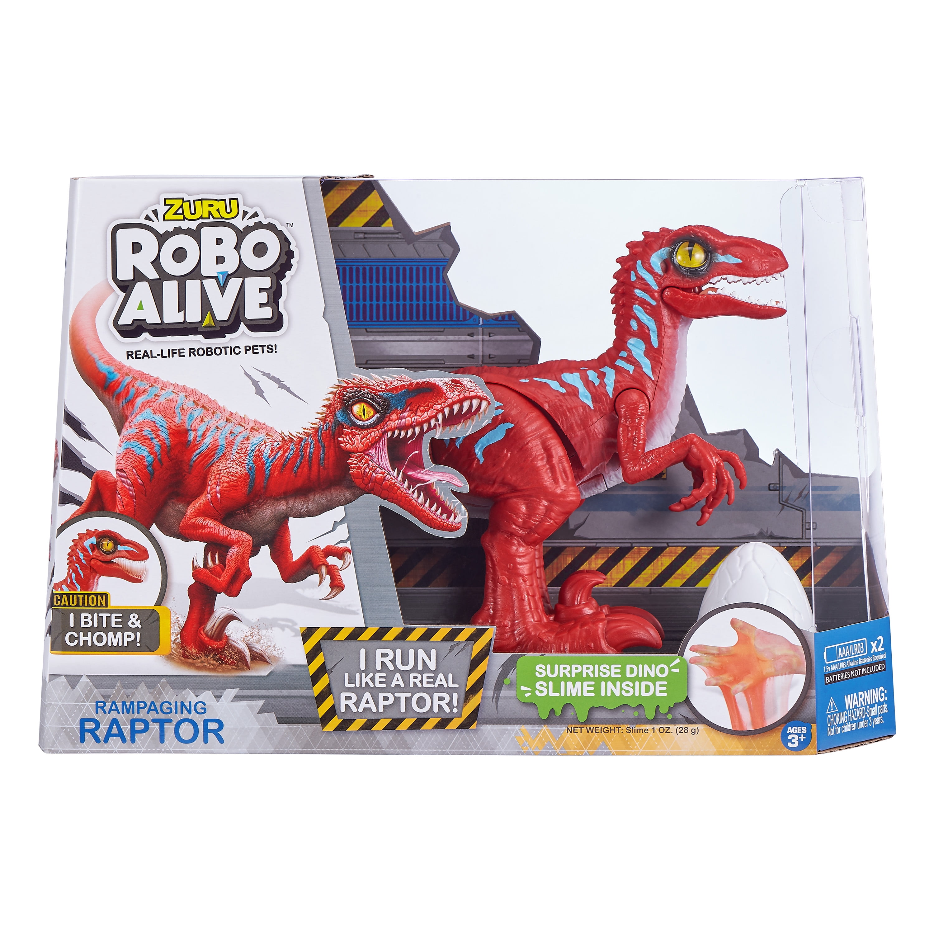 Zuru Robo Alive Rampaging Red Raptor With Slime
