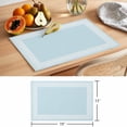 thumbnail image 6 of Sky Blue Greek Key Placemats Set of 6 Geometric Greece Ancient Farmhouse Geo Place Mats Indoor Wipeable Table Mats Washable Dining Table Placemats for Kitchen Holiday Party Home Decor 13x19 Inch, 6 of 9