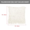 thumbnail image 4 of PiccoCasa Shaggy Faux Fur Throw Pillow Cover, 18"x18" Cushion Cover Cases for Sofa Couch Snow White, 4 of 8