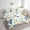 Gray, variant on 7Pcs Cute Corgi Dog Bedding Comforter Sets Boho Floral Bed in a Bag, Colorful Leaves Twin Bedding Sets Abstract Watercolor Plant Comforter Set, Animal Theme Bedding Sets