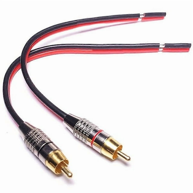 Speaker cables to RCA plug adapter, 2-channel (30 cm)