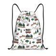 thumbnail image 1 of Fotbe Camping Caravan 2 Bolsa Mochila con Cordón Estampada, Bolsa de Gimnasio Deportiva, Bolsa Cinch, Bolsa con Cordón para Hombres y Mujeres-Small, 1 of 6