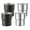 Silver+Black, variant on RUseeN 10 OZ 304 Stainless Steel Pint Cups, Healthy Unbreakable and Stackable, Camping Cups Mugs Set of 2, for Cold Drinks, Beer, Wine, Bars, Parties