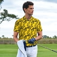 thumbnail image 3 of Sikiie yellow Corn Print Men's Short-sleeved POLO Shirts, Button-down Shirts and T-shirts are Suitable for Vacation, Leisure and Business-4X-Large, 3 of 6