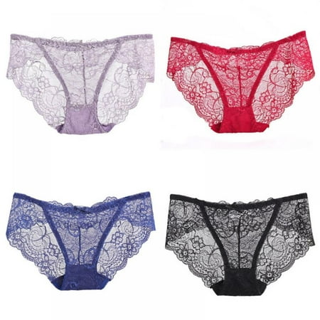 

Forzero Womens Bikini Panties Underwear Lace Hipster Seamless Sexy Hi Cuts Pack 4
