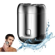 2025 New Upgrade Pocket Shaver USB Mini Shavers, Mini Dual-Head Portable Electric Shaver USB Rechargeable Waterproof Shaver, Electric Beard Trimmer Shaver Pocket Size Electric Razor for Men (Green)