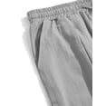 thumbnail image 6 of TANBOM Men's Loose Fit Cotton Casual Drawstring Pants, Gray, 1-Pack, 2XL, 6 of 8