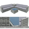 thumbnail image 3 of Costway 8 PCS Wicker Sofa Weaving Rattan Furniture Set Patio Furniture w/ Storage Outdoor, 3 of 12