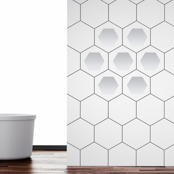 ADDHAT Sticker Para Pared Impermeable Color Plateado En Material Pet Fácil De En Superficies Lisas