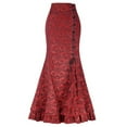 thumbnail image 1 of Gibobby faldas de mezclilla para mujer informal gótica retro para mujer(Rojo, XL), 1 of 4
