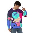 thumbnail image 4 of Gorillaz Men's Hoodie With Color Drawstrings Sweatshirt Hooded Pullover Print Winter Coat Jacket Small, 4 of 9