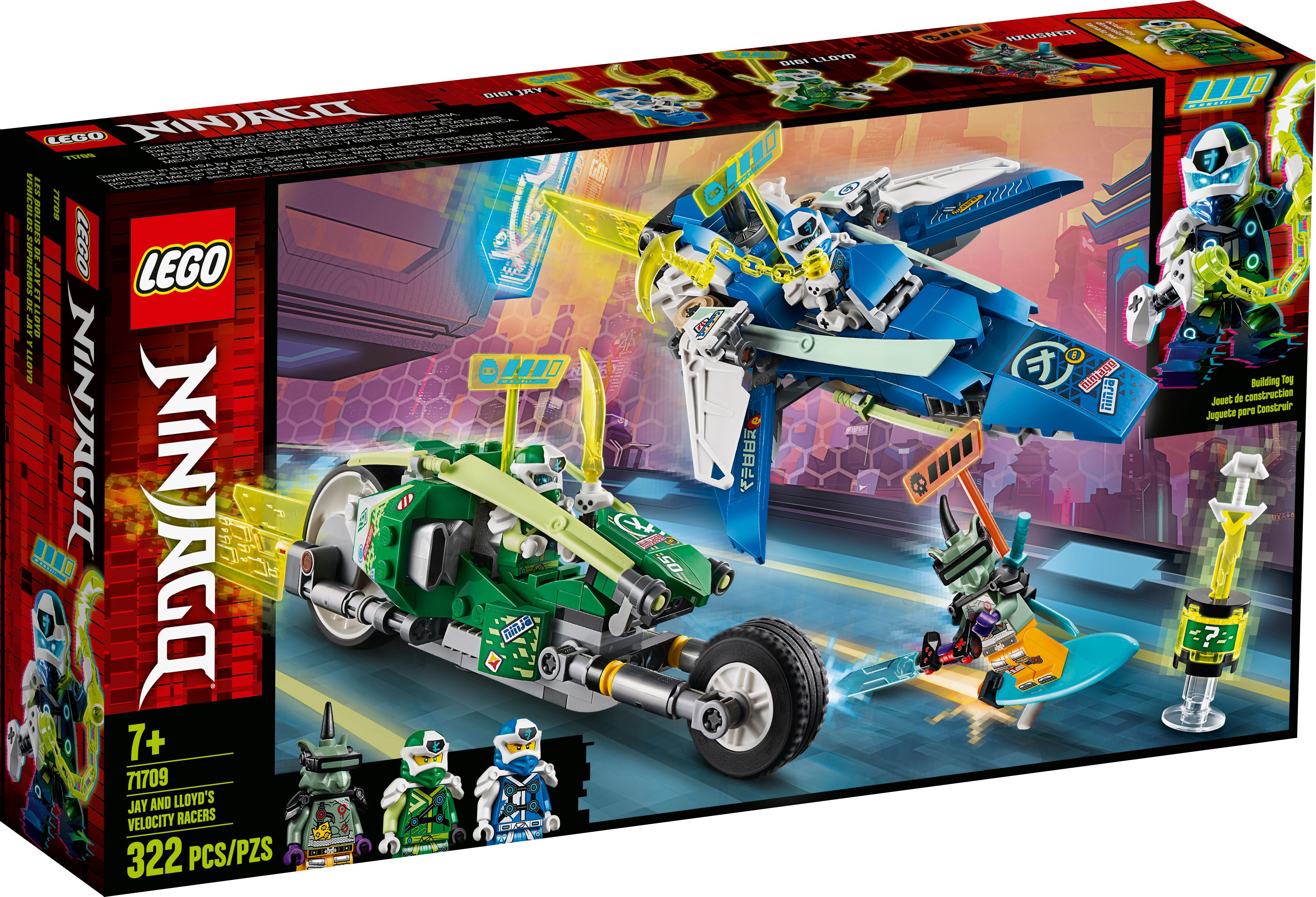 322 Pieces New 2020 LEGO NINJAGO Jay and Lloyd’s Velocity Racers 71709 Building Kit for Kids and Hot Toys 