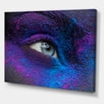 thumbnail image 3 of Designart ' Woman Eye With Dry Paint Dust Pigment On Face ' Modern Canvas Wall Art Print, 3 of 4