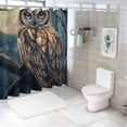 thumbnail image 7 of BCIIG Owl Moon Fantasy Bathroom Decor Set with Hooks 100% Polyester Elegant Chic Modern Shower Curtain 60"x72, 7 of 7