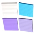 thumbnail image 3 of 4 Pcs Square Index Sticky Notepads Striped Sticky Notepads Kraft Paper Memo Pad Candy Color Self-Stick Note Pads Dark Purple Dark Blue Light Purple White Kraft Paper, 3 of 9