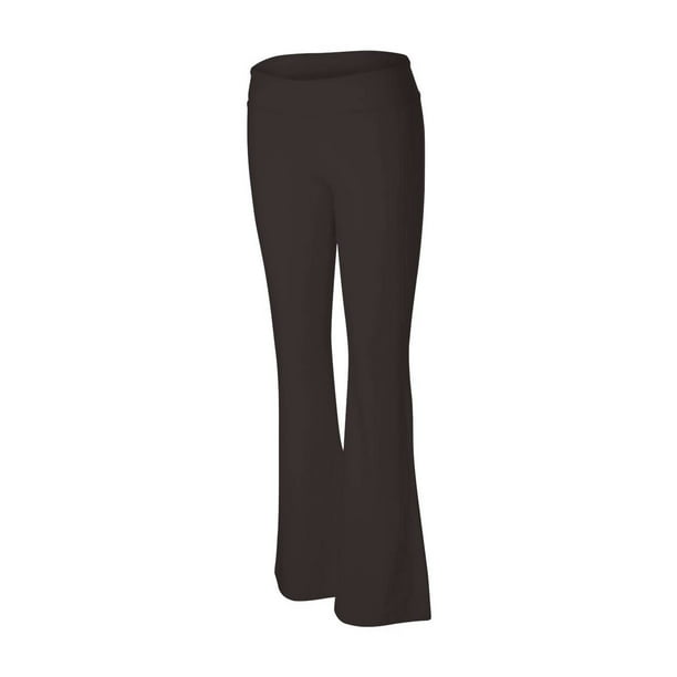Ladies' Cotton/Spandex Yoga Pant, Chocolate Medium