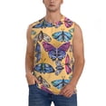 thumbnail image 2 of Goofa Butterfly 3 Printed Men's Sleeveless T-Shirt - Athletic Gym Workout Tank Top for Men - Moisture-Wicking, UPF 30+ Quick-Dry Muscle Tee-3X-Large, 2 of 8