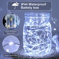 thumbnail image 2 of 2 Pack 50 LED Christmas Fairy Lights, 16.5ft Battery Powered String Lights with Remote, 8 Modes Twinkle Lights for Bedroom Centerpiece Gift Outdoor Xmas Tree Decor, Warm White, 2 of 7