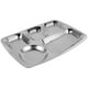 thumbnail image 3 of Bandeja de cena dividida de acero inoxidable Plato de comida dividido para comedor escolar Plato de acero inoxidable, 3 of 7