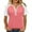 Pink, variant on Womens Tops Under $10, Short Sleeve Womens Tops Cotton Dressy Button V Neck Henley Shirt Casual Raglan Shirts Color Block Tunic Blouses