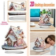 thumbnail image 2 of Christmas Gingerbread House Decoration - Modern Cute Creative Figurine, Candy & Snow Accents, Collectible Indoor Gift & Decor for Study Desktop, 2 of 6