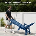 thumbnail image 3 of SUUNYN Outdoor Chaise Lounge Chair with Wheels, HDPE Rolling Patio Pool Lounger, Blue, 3 of 7