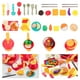 thumbnail image 5 of KAKOWELY Juego de 49 piezas de cocina para niños, juego de utensilios de cocina, simulación de comidas, cubiertos, juguetes, 5 of 5