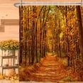 thumbnail image 3 of MIZHONA Fall Forest Shower Curtain,Autumn Scene Maple Leaves Shower Curtain for Bathroom 60Wx72L inch Fabric Bathroom Decoration Bath Curtains, 3 of 7