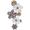 Brown, White, Gold, variant on Aria Home Modern Lush Leaves Wall Art Large Botanical Vertical Vert Collection Decor, Black