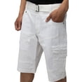thumbnail image 4 of X RAY Mens Stretch Comfort Cargo Shorts 12.5" Inseam Knee Length Classic Fit Multi Pocket, With Belt - White, 40, 4 of 9