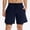 Navy Blue, variant on LYMAYTER Men's Tight High Shorts for S-2XL Fake Two Piece Shorts Stretch Sports Shorts