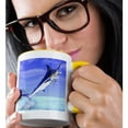 thumbnail image 2 of 3drose, Marlin Fish Coming Out of the Water, 15oz Two-tone Yellow Mug, 2 of 6