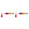 thumbnail image 1 of Almencla 2 Pcs Jig de Calmar à la Traîne avec Hameçon Jig multi-Aiguilles Appâts Violet Jaune, 1 of 8