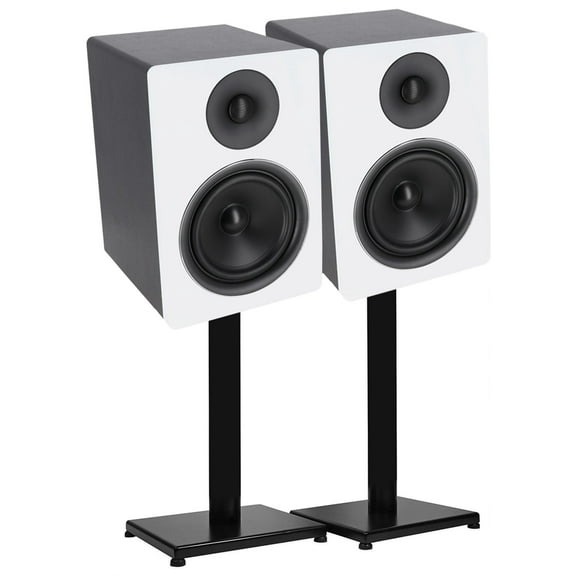 Pair Rockville APM6W 6.5" 350 Watt USB Studio Monitor Speakers Black 21" Stands