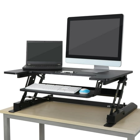 Zeny Height Adjustable Standing Desk Computer Workstation Lift Riser Laptop