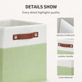 thumbnail image 3 of ENLOY Fabric Cube Storage Organizer Bins, 13x13 inch - 4 Pack Foldable Storage Cube Bins for Shelves, Large Capacity Storage Boxes with Leather Handle, Light Green, 3 of 7