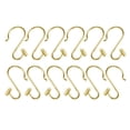 thumbnail image 4 of Utopia Alley HK25GD Rust Resistant Shower Curtain Hooks Rings for Bathroom, Gold - Set of 12, 4 of 10