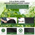 thumbnail image 5 of Kojooin 4ft x 100ft Commercial Woven Weed Barrier Fabric – 5.8oz Double-Layer Reinforced Ground Cover for Gardening Beds, Nurseries, Vineyards & Agricultural Use, 5 of 7