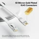 thumbnail image 2 of Cable Ethernet Jadaol Cat 6 de 15 m para exteriores e interiores, 10 Gbps, blanco, 2 of 6