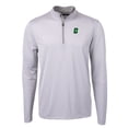 thumbnail image 2 of Men's Cutter & Buck  Gray/White Charlotte 49ers Big & Tall Virtue Eco Pique Micro Stripe Recycled Quarter-Zip Pullover, 2 of 3