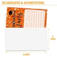 thumbnail image 2 of Orange Glitter Graduation Invitation Card for Graduate, Orange Glitter Graduation Party Invites, 30 Cards & 30 Envelopes, 4x6 Inches, Double-Sided, 2 of 7