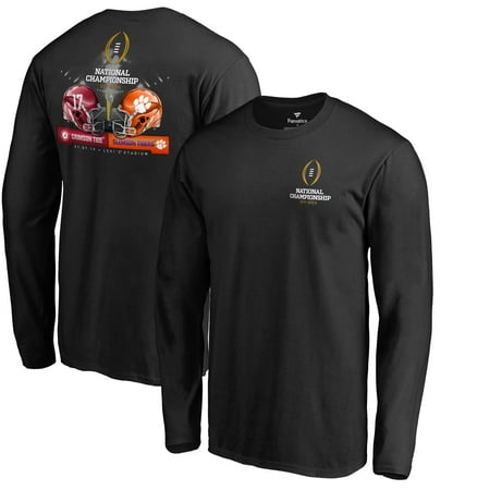 Clemson Tigers vs. Alabama Crimson Tide Fanatics Branded College Football Playoff 2019 National Championship Bound Dueling Flanker Long Sleeve T-Shirt-