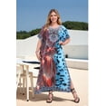 thumbnail image 4 of Sunforyou Moo moo for Women Plus size Kaftan Swimsuit Cover Up Sliky House Dresses Caftan Loungewear, 4 of 4