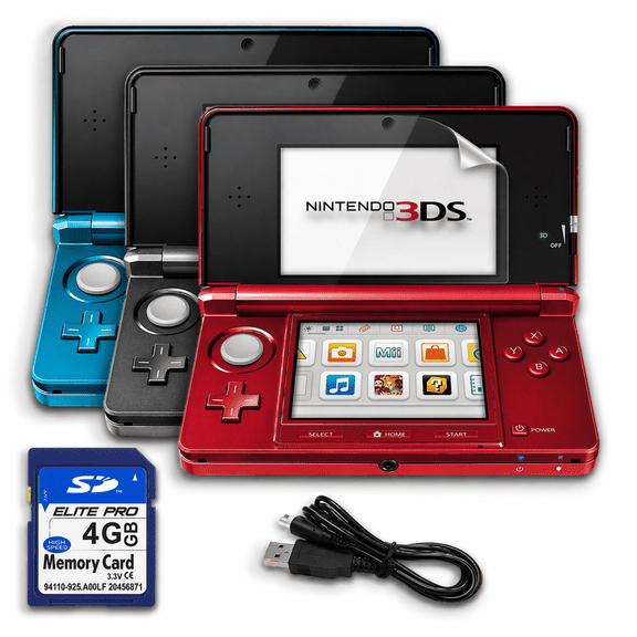 Nintendo 3DS Console with 4GB SD and Screen Protector (Refurbished)